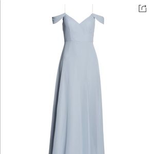 Jenny Yoo Priya Cold Shoulder Dress whisper blue